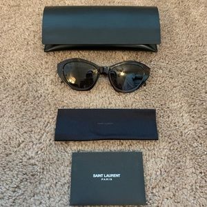 Saint Laurent SL M60 Women Sunglasses Dark Tortoise